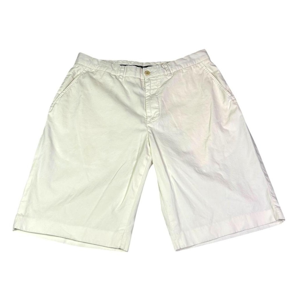 VTG Polo Ralph Lauren Shorts Mens 34 White Chino Classic Preppy Summer 90s